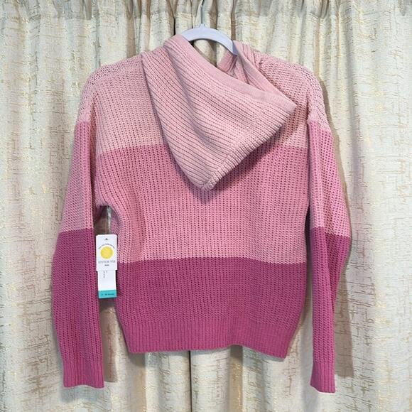 NWT Love Ellie Girl's Size 12 Pink Color Block Hoodie Soft Winter Fall Casual :) - Picture 2 of 5